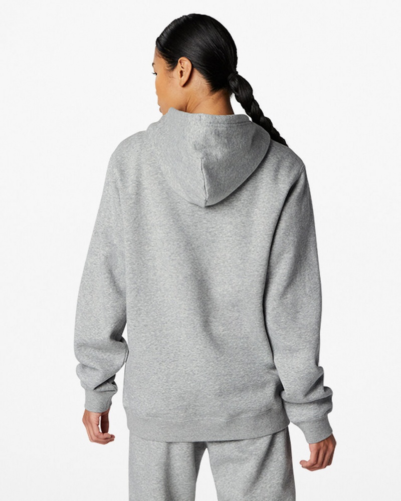 Converse Converse Go-To Embroidered Star Chevron Standard-Fit Fleece Hoodie Grå | 701NOUAQY