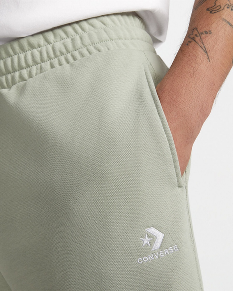 Converse Converse Go-To Embroidered Star Chevron Standard-Fit Fleece Korta Summit Sage | 873WXSHPQ