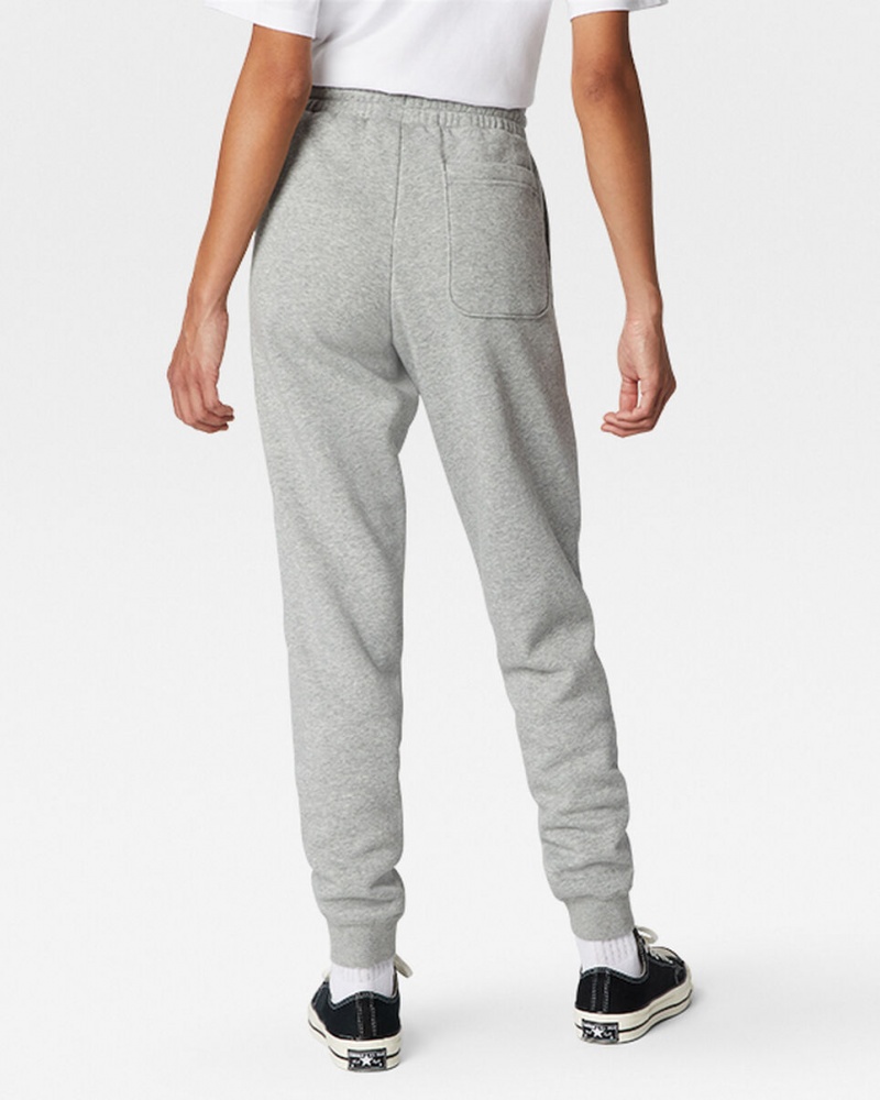 Converse Converse Go-To Embroidered Star Chevron Standard-Fit Fleece Sweatpant Grå | 520AZXRUF