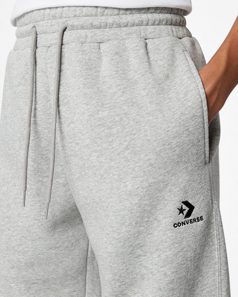 Converse Converse Go-To Embroidered Star Chevron Standard-Fit Fleece Sweatpant Grå | 897TPXGLS