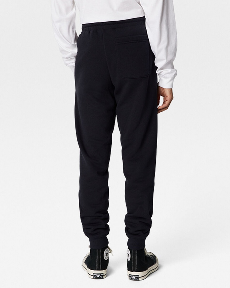 Converse Converse Go-To Embroidered Star Chevron Standard-Fit Fleece Sweatpant Svarta | 167GUKEHQ