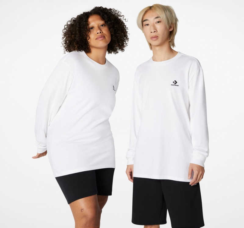 Converse Converse Go-To Embroidered Star Chevron Standard-Fit T-Shirt Vita | 815XRMGIC