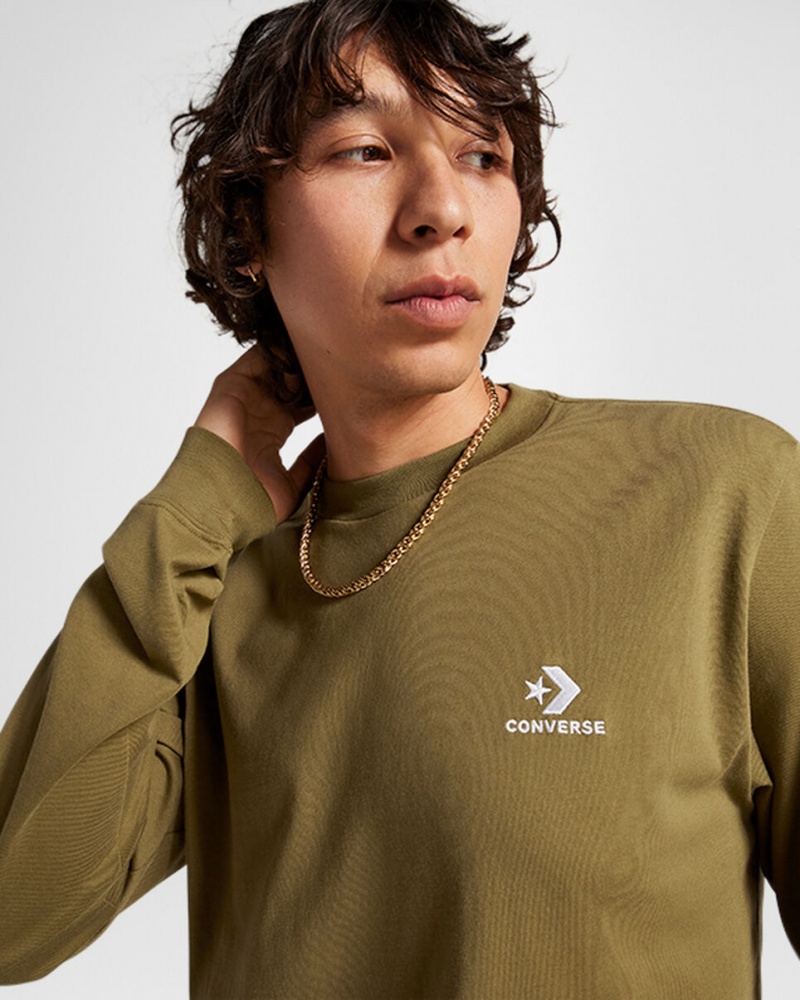 Converse Converse Go-To Embroidered Star Chevron Standard-Fit T-Shirt Cosmic Turtle | 461GFBRAJ