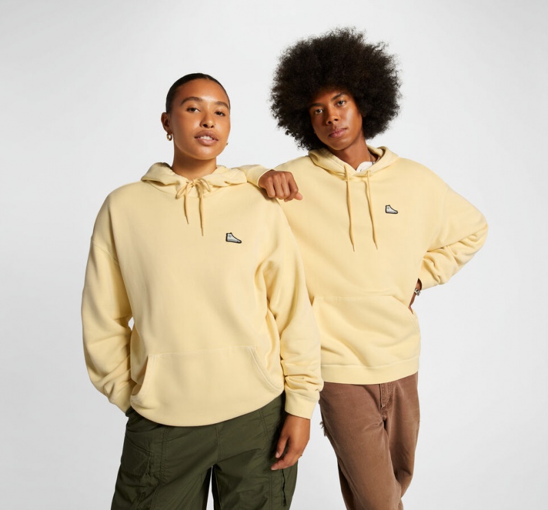 Converse Converse Go-To Sneaker Patch Loose-Fit Pullover Hoodie Open Sesame | 379MQZFLN