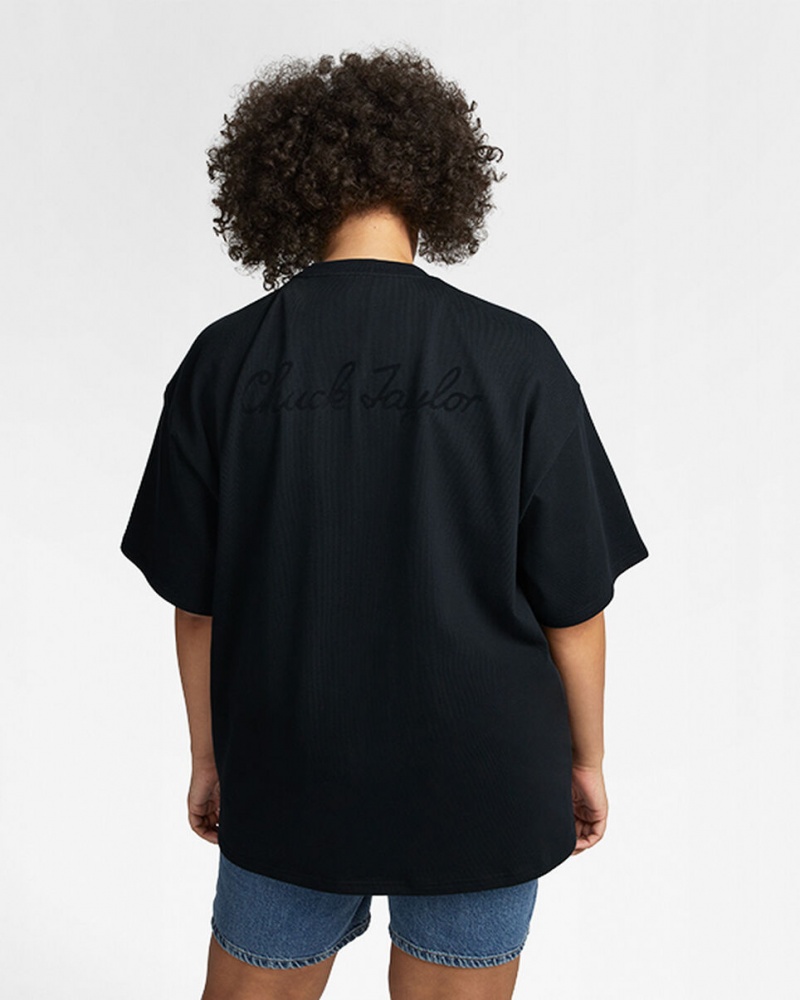 Converse Converse Go-To Sneaker Patch Loose-Fit T-Shirt Svarta | 240OEPIFZ