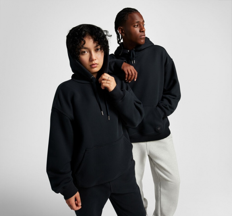 Converse Converse Gold Standard Loose-Fit Pullover Hoodie Svarta | 642UGWNJR