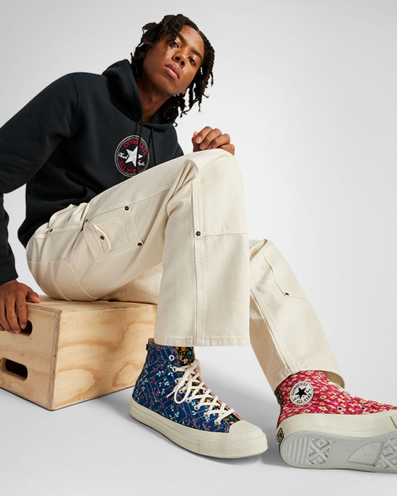 Converse Converse Upcycled Floral Chuck 70 Svarta Röda Blå | 842XEQAVI