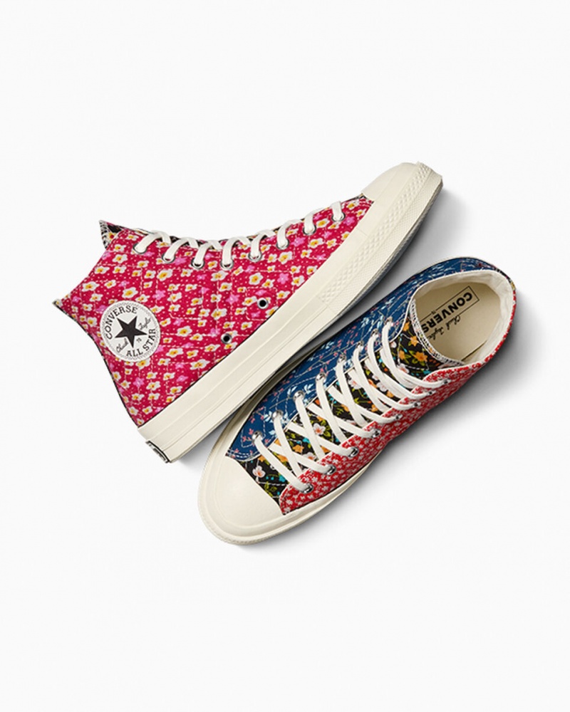 Converse Converse Upcycled Floral Chuck 70 Svarta Röda Blå | 238VZEUDN