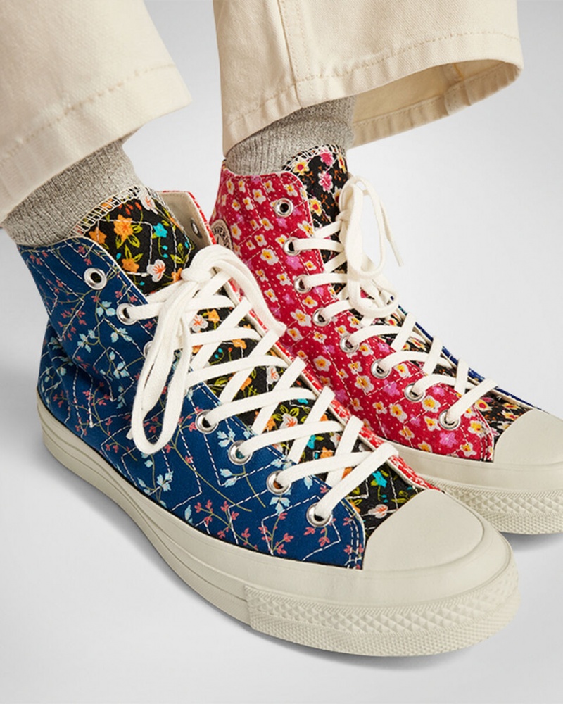 Converse Converse Upcycled Floral Chuck 70 Svarta Röda Blå | 238VZEUDN