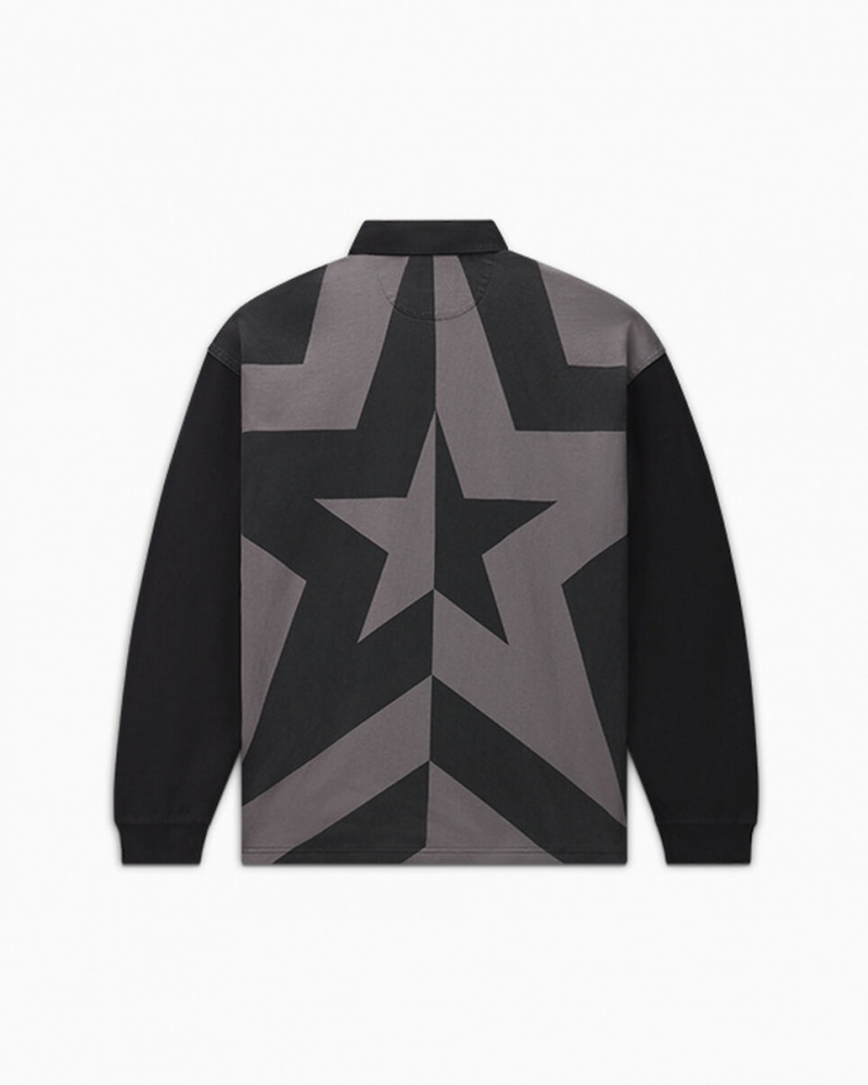 Converse Converse x Awake NY Rugby Shirt Svarta | 265PLSJNW