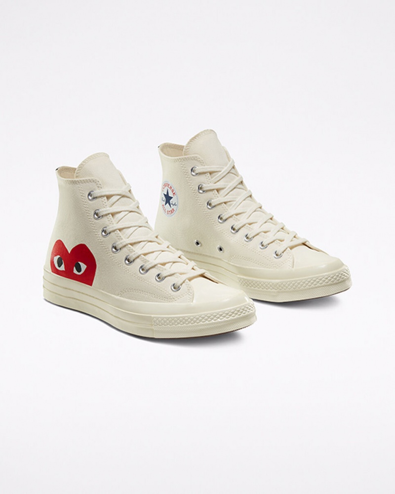 Converse Converse x Comme des Garçons PLAY Chuck 70 Vita Röda | 984ESHKPN