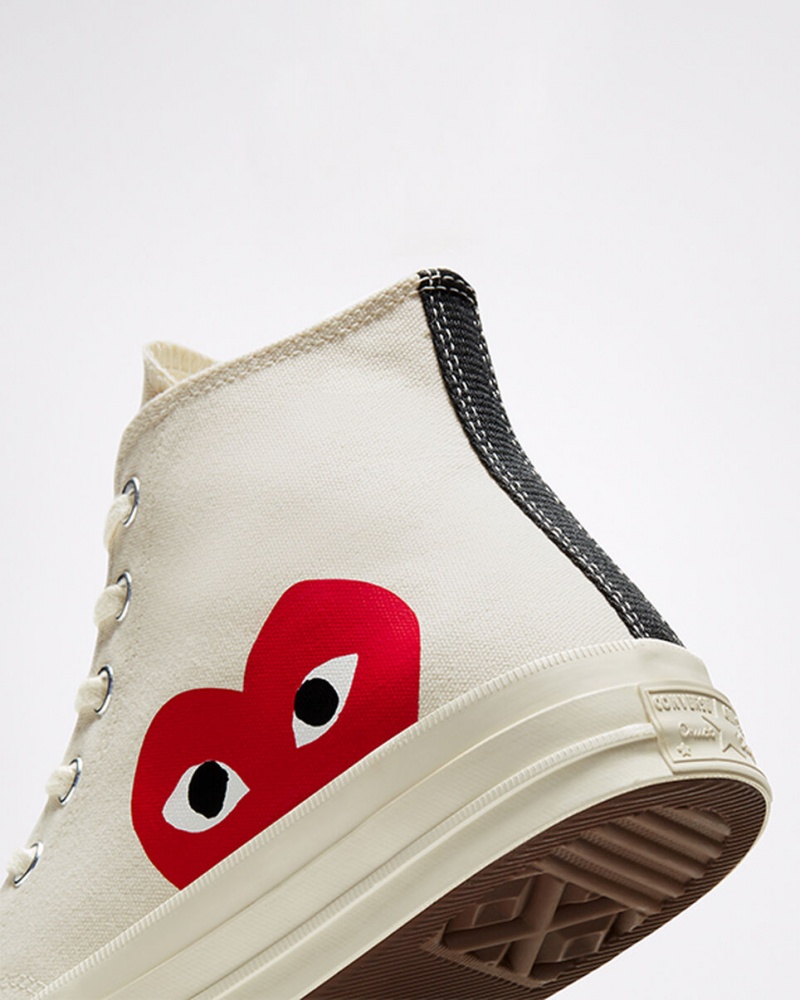 Converse Converse x Comme des Garçons PLAY Chuck 70 Vita Röda | 984ESHKPN