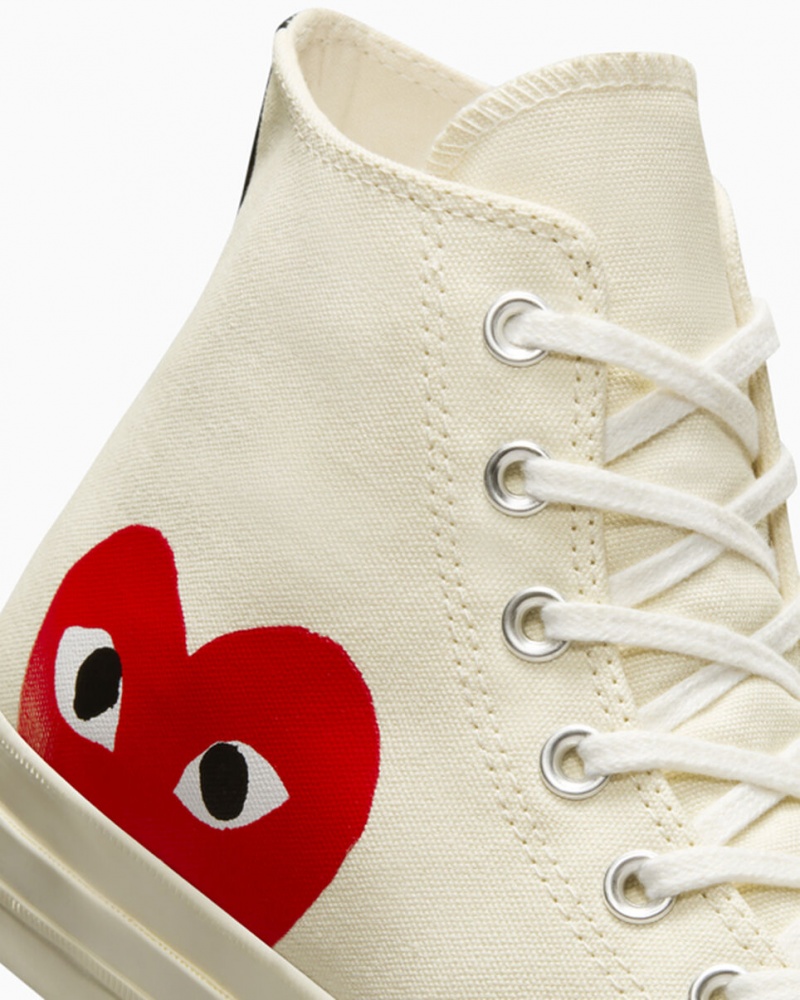 Converse Converse x Comme des Garçons PLAY Chuck 70 Vita Röda | 984ESHKPN