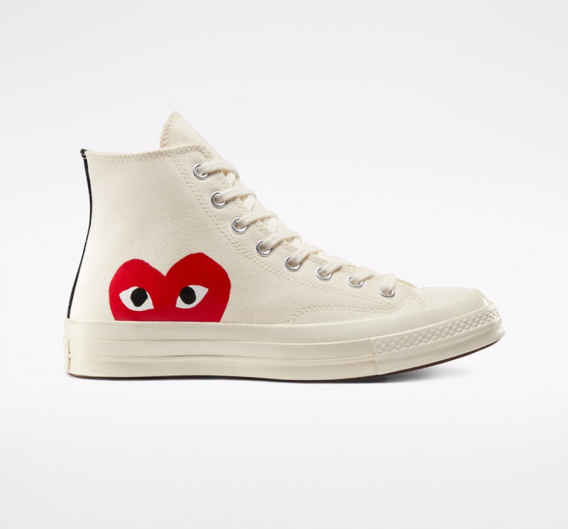 Converse Converse x Comme des Garçons PLAY Chuck 70 Vita Röda | 984ESHKPN