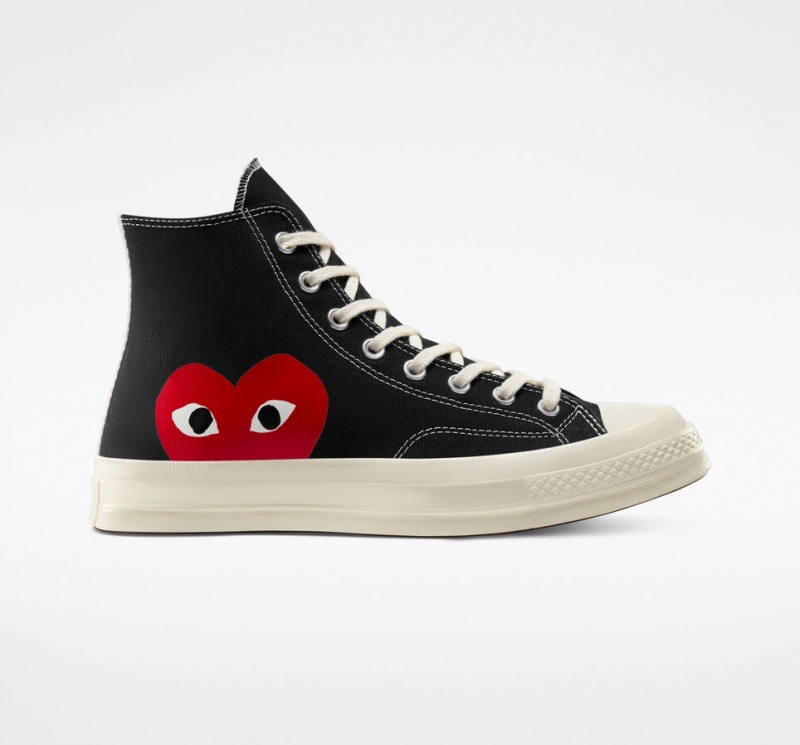 Converse Converse x Comme des Garçons PLAY Chuck 70 Svarta Vita Röda | 871ENLUPQ