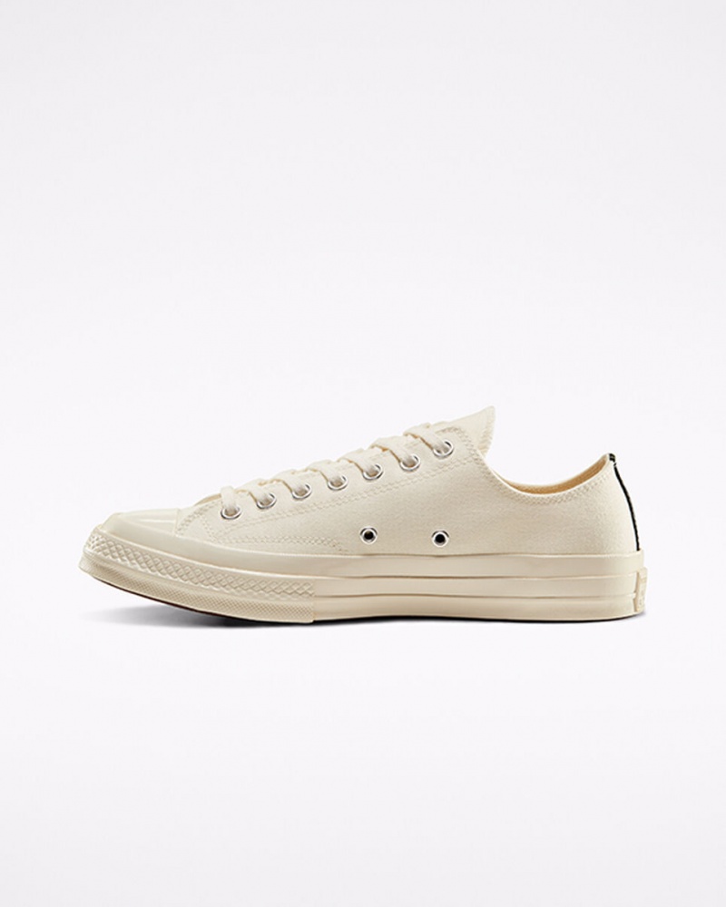 Converse Converse x Comme des Garçons PLAY Chuck 70 Vita Röda | 087XQSHMA