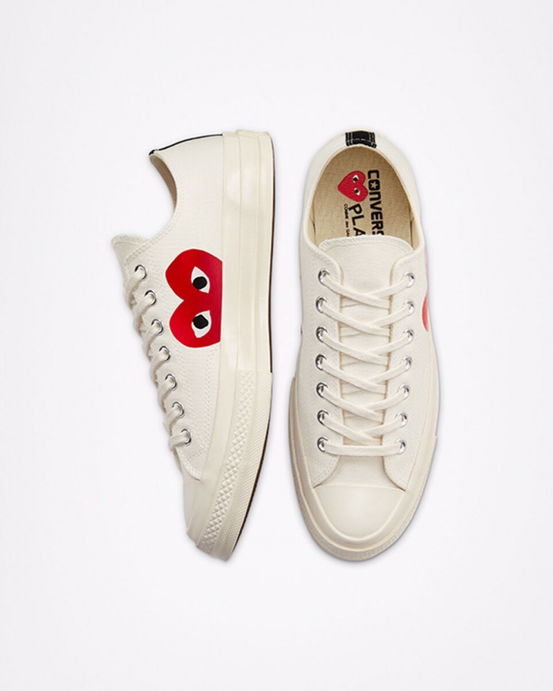 Converse Converse x Comme des Garçons PLAY Chuck 70 Vita Röda | 087XQSHMA