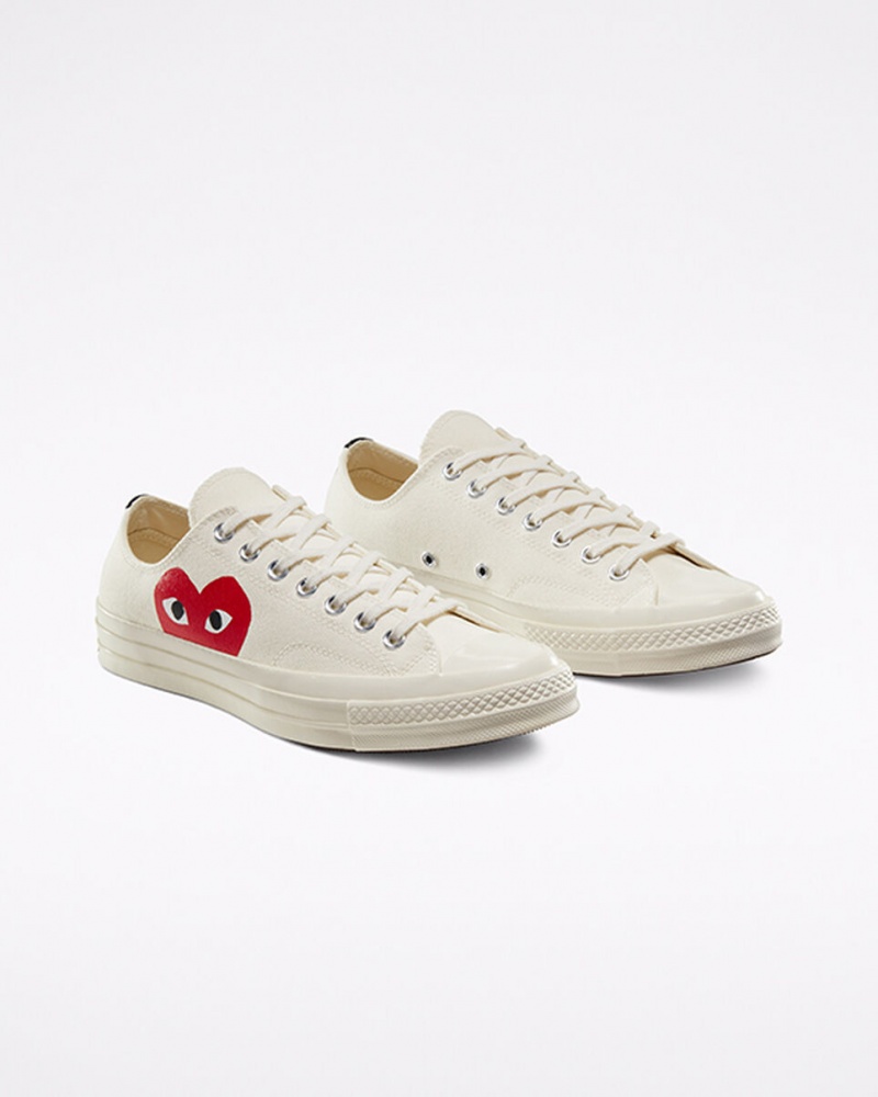Converse Converse x Comme des Garçons PLAY Chuck 70 Vita Röda | 087XQSHMA