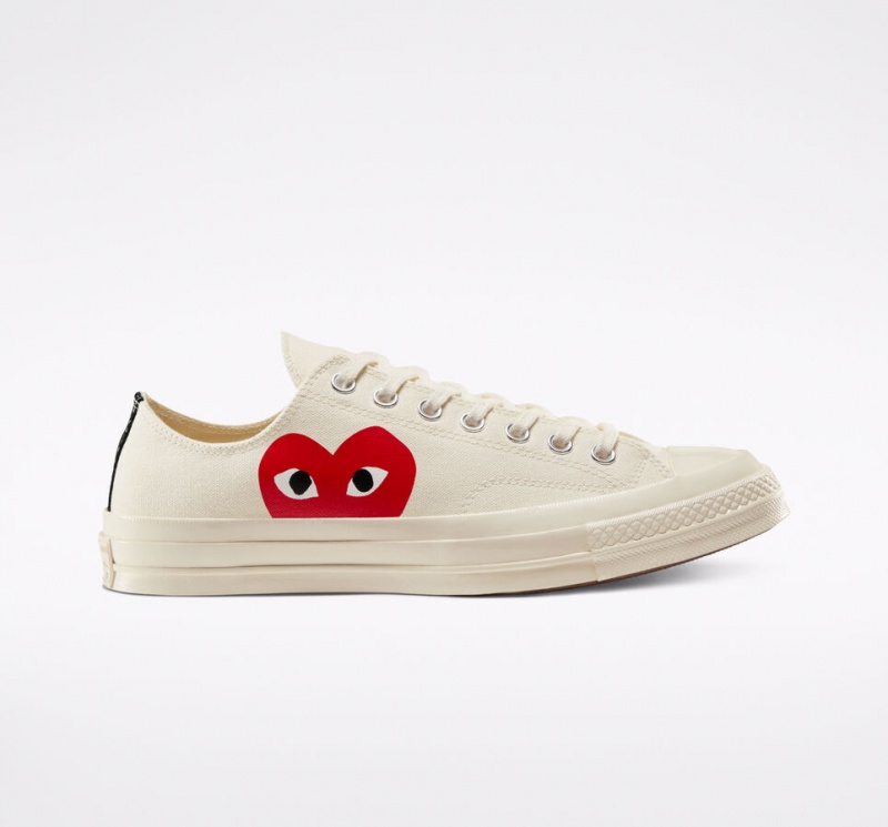 Converse Converse x Comme des Garçons PLAY Chuck 70 Vita Röda | 087XQSHMA