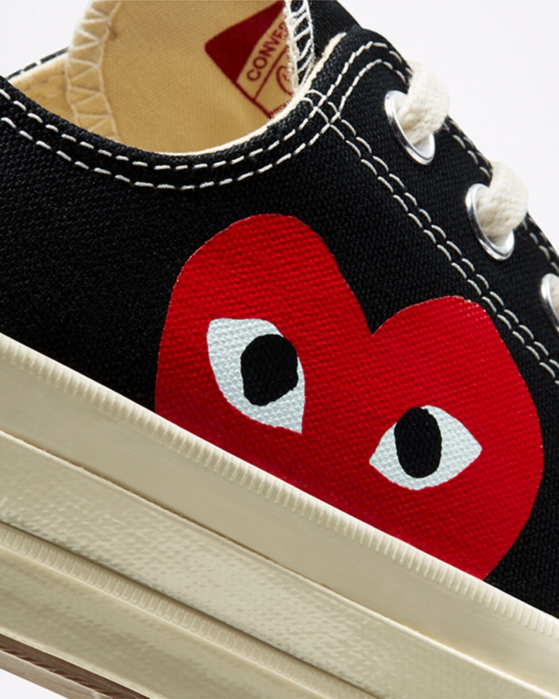 Converse Converse x Comme des Garçons PLAY Chuck 70 Svarta Vita Röda | 450TAVRFD