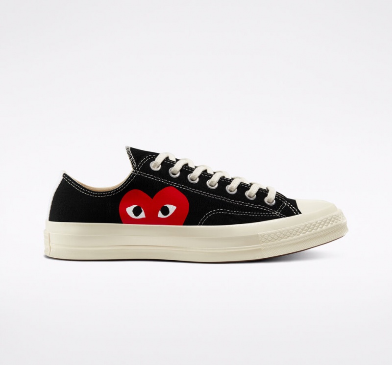 Converse Converse x Comme des Garçons PLAY Chuck 70 Svarta Vita Röda | 450TAVRFD