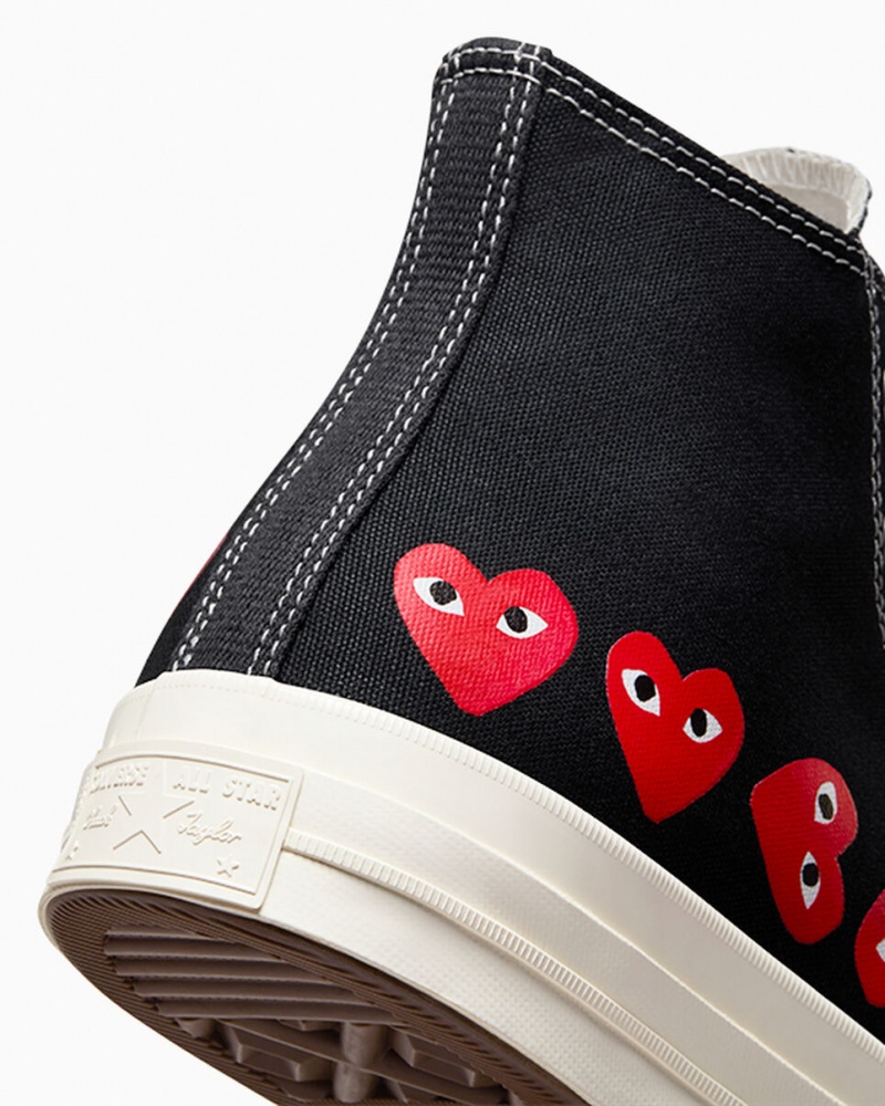 Converse Converse x Comme des Garçons PLAY Chuck 70 Multi Heart Svarta Röda | 516LPZRNI