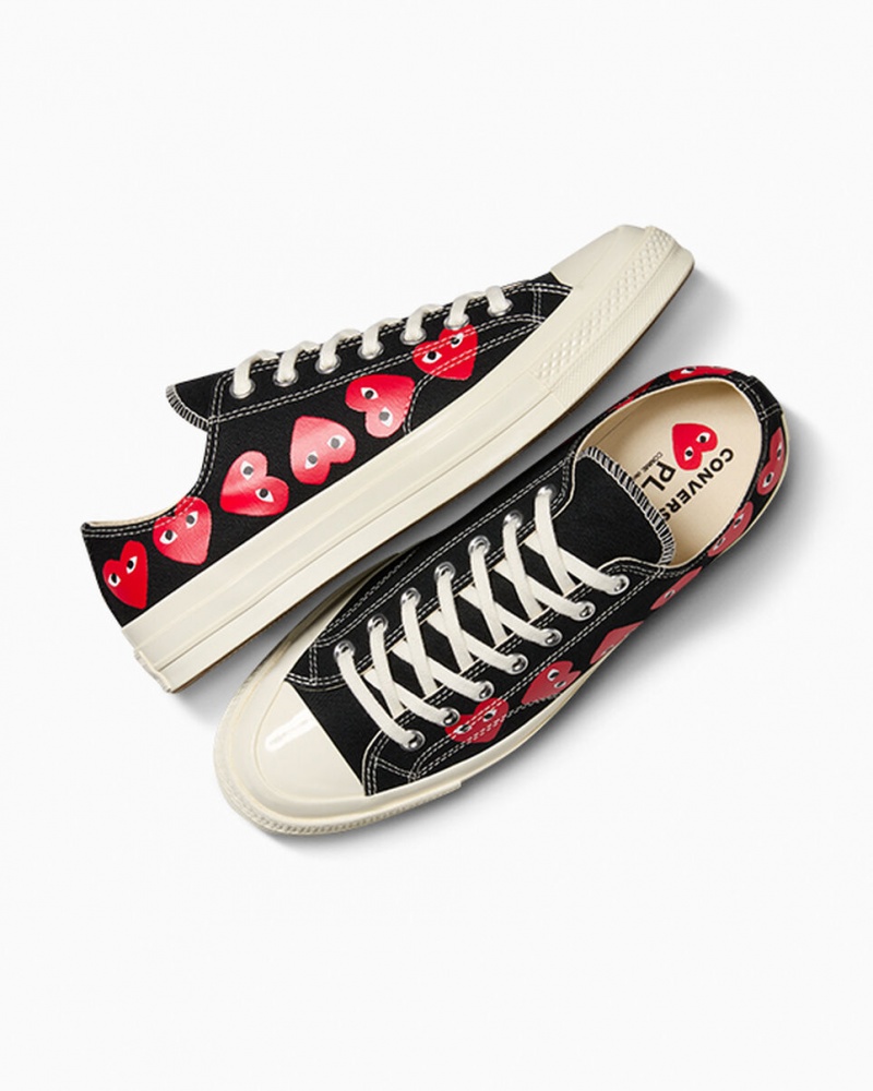 Converse Converse x Comme des Garçons PLAY Chuck 70 Multi Heart Svarta Röda | 317YJKFBM