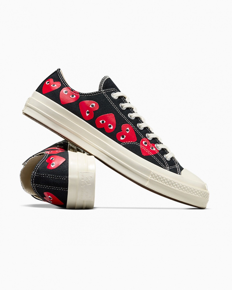 Converse Converse x Comme des Garçons PLAY Chuck 70 Multi Heart Svarta Röda | 317YJKFBM