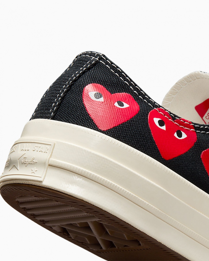 Converse Converse x Comme des Garçons PLAY Chuck 70 Multi Heart Svarta Röda | 317YJKFBM