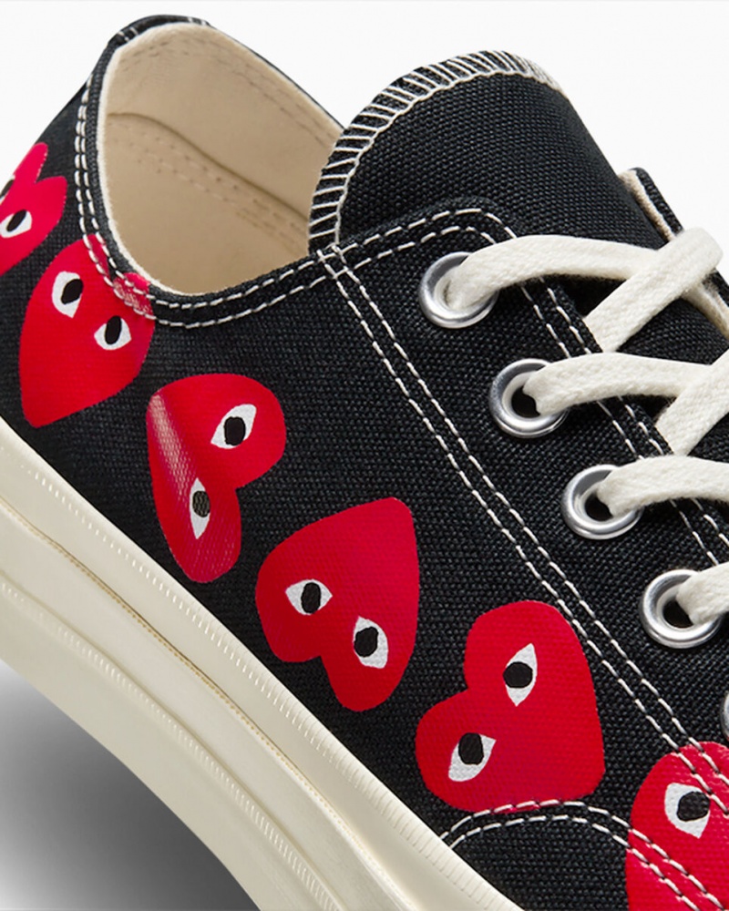 Converse Converse x Comme des Garçons PLAY Chuck 70 Multi Heart Svarta Röda | 317YJKFBM