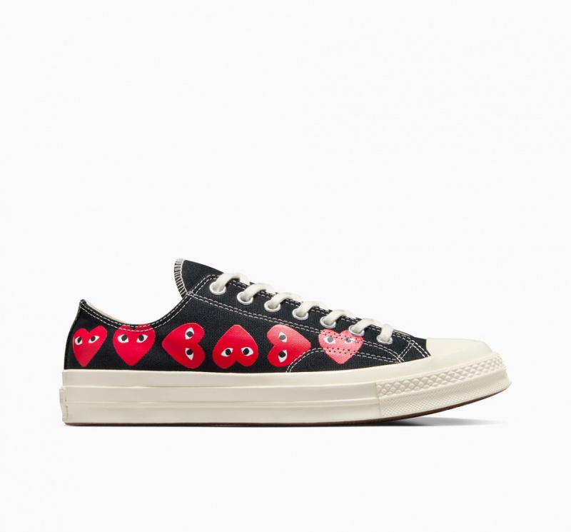 Converse Converse x Comme des Garçons PLAY Chuck 70 Multi Heart Svarta Röda | 317YJKFBM
