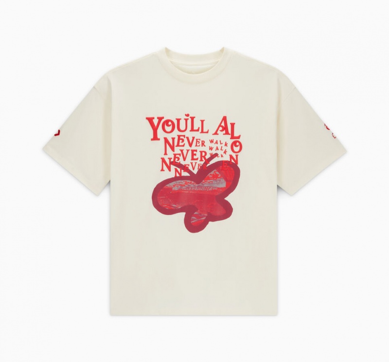 Converse Converse x LFC Anthem T-Shirt Egret | 037RFJNZE