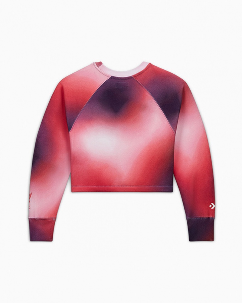 Converse Converse x LFC Cropped Crew Lawn Flamingo Gradient | 629VMDNZX