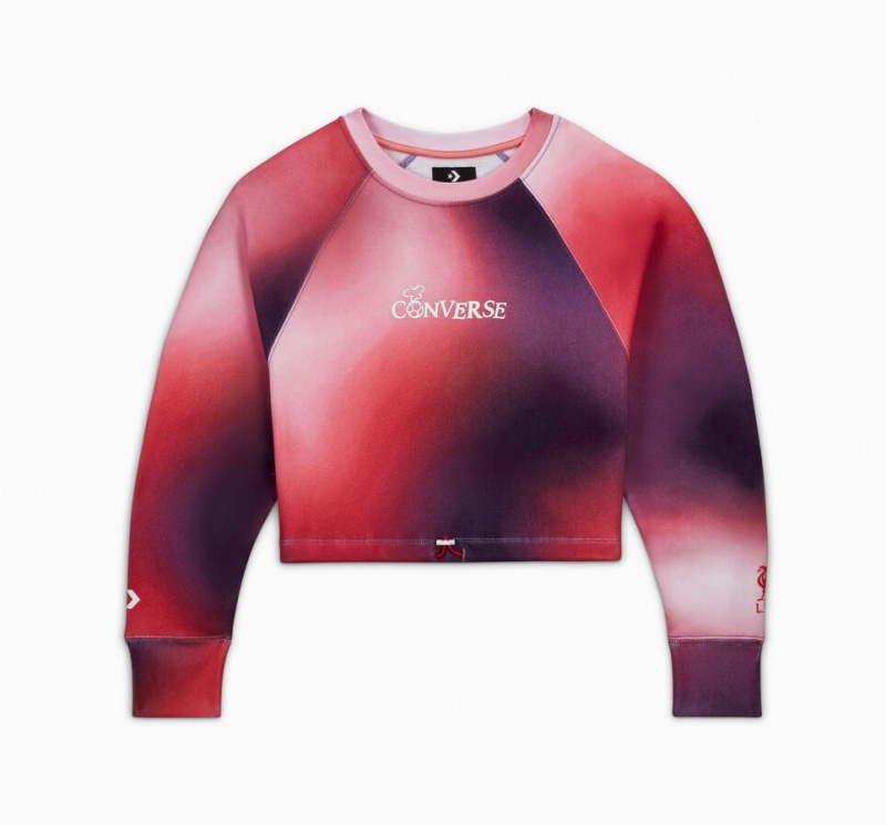 Converse Converse x LFC Cropped Crew Lawn Flamingo Gradient | 629VMDNZX