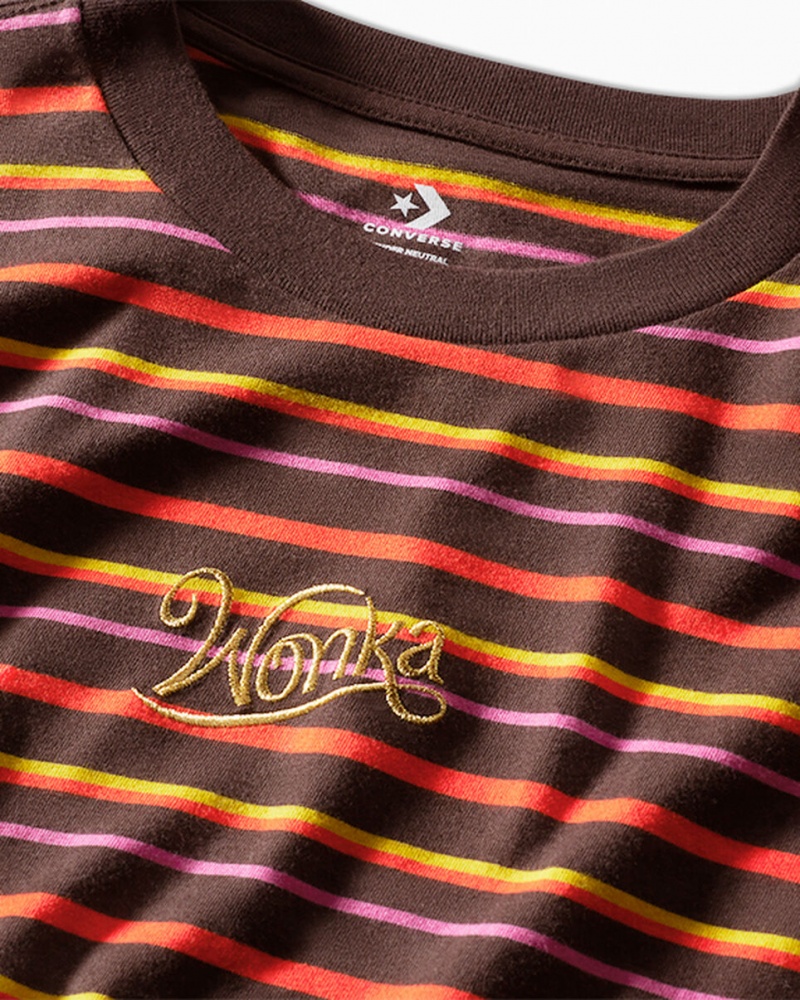 Converse Converse x Wonka Randig T-Shirt Randig | 567DXHENQ
