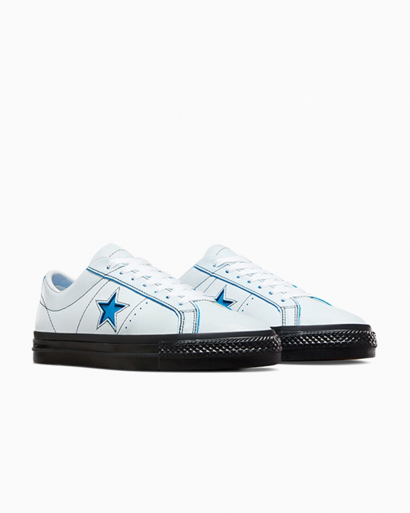 Converse Eddie Cernicky One Star Pro Vita Svarta Blå | 284YGCFOX