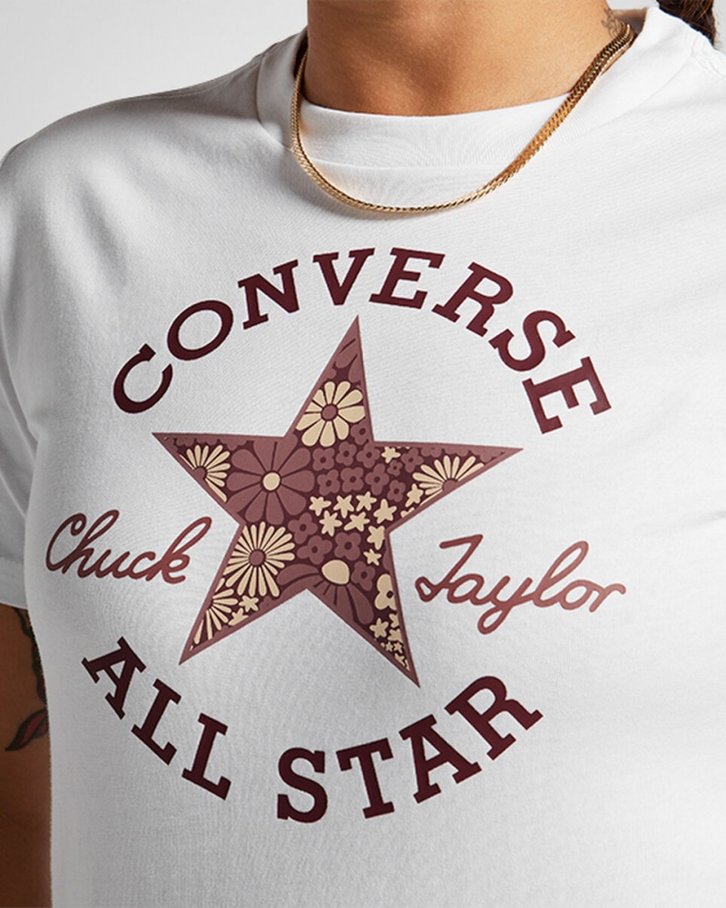 Converse Floral Patch T-Shirt Vita | 716RZGYLQ