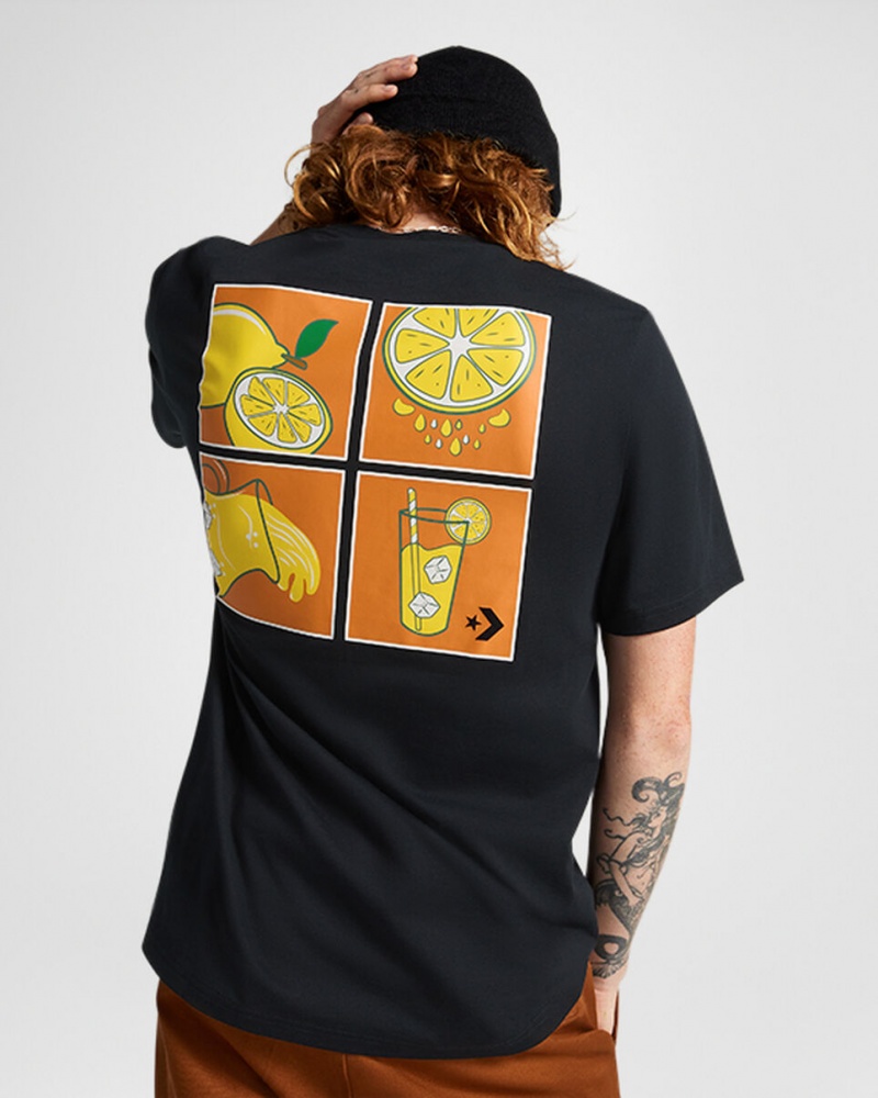 Converse How-To Lemonade T-Shirt Svarta | 532KRCTFZ