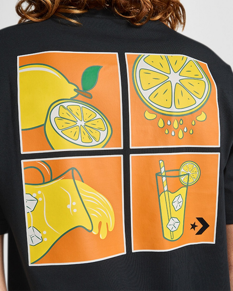 Converse How-To Lemonade T-Shirt Svarta | 532KRCTFZ