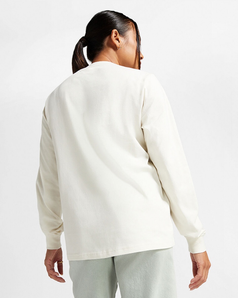 Converse Let's Wander Together Long Sleeve T-Shirt Egret | 245BANCSW