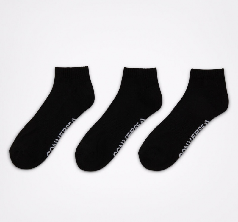 Converse Made For Chucks High-Cut Ankle 3-Pack Socks Svarta | 389JIYSXU