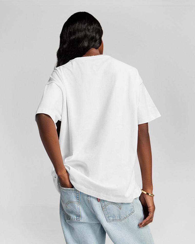 Converse Oversized Wordmark T-Shirt Vita | 038CLNGVT