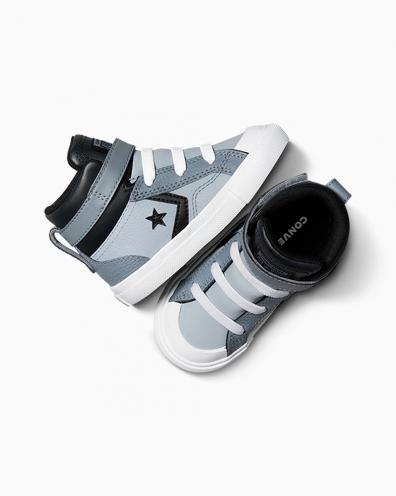 Converse Pro Blaze Rem Läder Silver Svarta Vita | 073CTWJDF