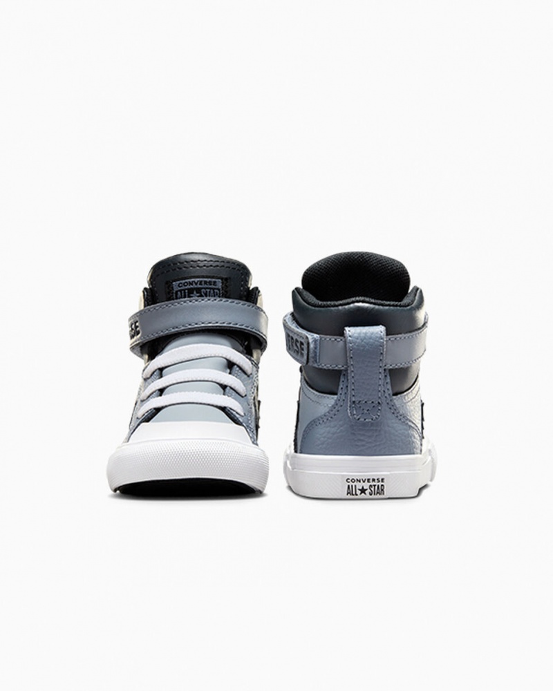 Converse Pro Blaze Rem Läder Silver Svarta Vita | 073CTWJDF