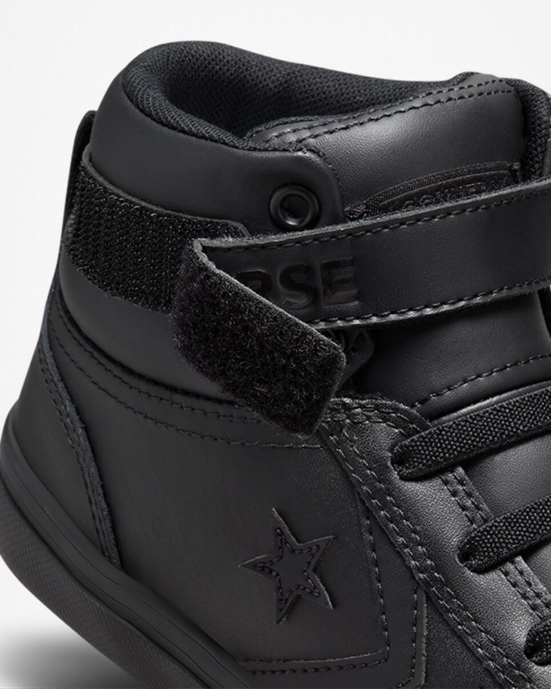 Converse Pro Blaze Rem Läder Svarta Svarta Svarta | 416THNRGW