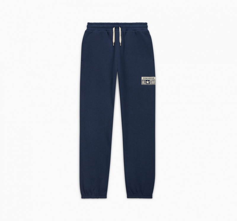 Converse Relaxed Fleece Joggers Marinblå | 803SUHIPD