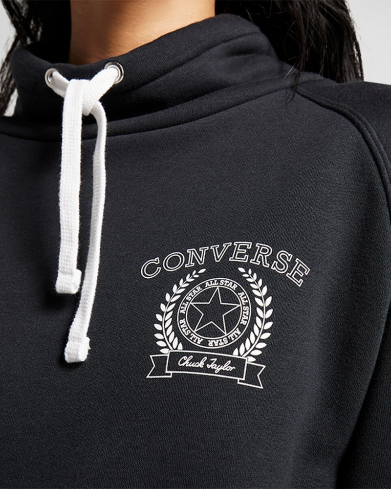 Converse Retro Chuck Taylor Mock Neck Pullover Svarta | 746WFLEZP
