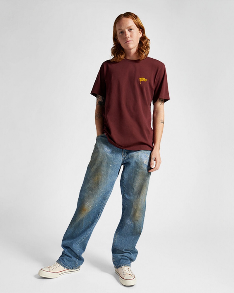 Converse Retro Flag T-Shirt Cherry Daze | 783XPVBJE
