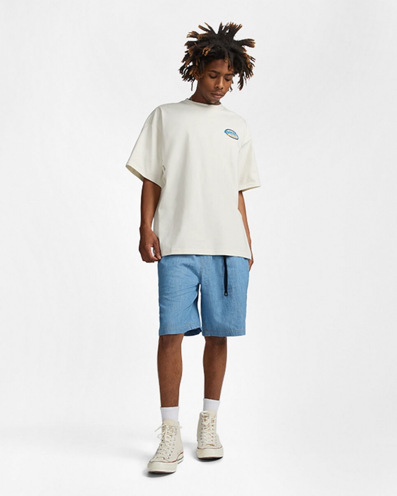 Converse Retro Sailboat Tryck T-Shirt Egret | 105HLGAPY