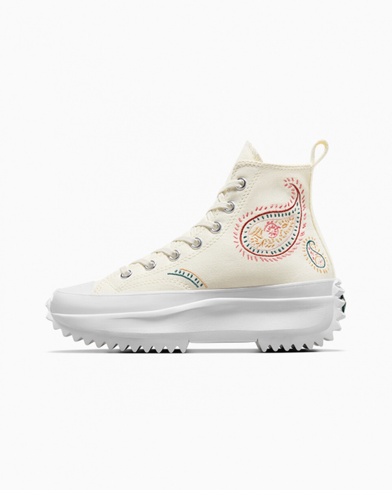 Converse Run Star Hike Platform Crafted Röda Vita | 675YXGWZU